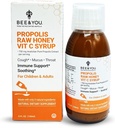 BEE og du propolis ekstrahere Cough Syrup w/Vitamin C, Soothing Honning, Natural Immune Support, Sore Throat Relief, Antioksidanter, for barn og voksne, 5 Fl Oz, for menn og kvinner