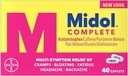 Midol Komplett Maks styrke smerte Reliever Caplets 40 ea (pakke med 4)