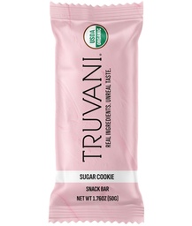 Truvani Plant Basert Snack Barer | Sugar Cookie 1 pakke | 6g Protein | USDA Økologisk og Vegansk | Den eneste Bar | Dairy, Soja, og Glutenfri | Individuelt omgitt