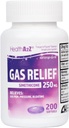 HealthA2Z® Gassrelief Simeticon 250 mg | Rask gassrelief | Relief symptomer naturlig (200 Softgels (pakke med 1))