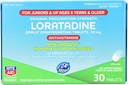 Rite Aid Kid's Non-Drowsy Allergy Relief, Loratadin 10 mg, Mint Flavor - 30 tabletter oralt desintegrere faner | alder 6 og eldre