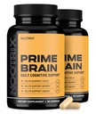 Nootrix Prime Brain Nootropic Supplement | Støtter hukommelse, mental fokus, kognitiv helse og energi | Fremmer sunn humør og hjernefunksjon | Ginkgo Biloba, Lions Mane & L Theanine | 60 kapsler