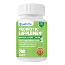 WELMATE Bifidobacterium - Probiotic Supplement - Støtter Gut helse - Immunstøtte - Digestive Enzymer - Glutenfri - Vegan - Menn og kvinner Probiotika - Verdistørrelse - 200 Teller