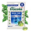 Ricola Max Cool Menthol Nasal Care Large Bag | Cough Suppressant Drops | Dual Action flytende senter | Soothing Lang-Lasting Relief - 34 Grev (Pack of 1)