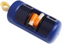 Pill Container, Lille bærbare reisepille saken, Mini størrelse piller Organizer, pille boks for vitamin, fisk olje, kosttilskudd, 3 sammenligning glidende daglige piller veske (Navy Blue)...