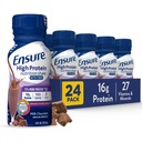 Sikre høyproteinflasket melk sjokolade ernæringshake med fiber, klar til å drikke, 16g protein og 27 vitaminer og mineraler, 8 fl oz, 24 Pack