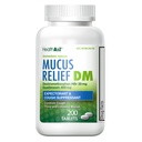 HealthA2Z® Mucus Relief DM | Dextromethorphan HBr 20 mg Guaifenesin 400 mg | Cough, Umiddelbar frigivelse, Ubelagt (200 antall)