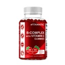 Vitamin B komplekse gummier med vitamin C & Inositol - naturlig jordbær flavor - 60 gummier (1 flaske)