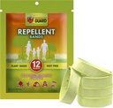 Mosquito Guard Avstøtende bånd / armbånd (12 Pack) laget med naturlige plantebaserte ingredienser - Citronella, sitrongrass olje. DEET Gratis