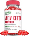 Simplei Health Keto ACV Gummies Advanced Formula 1000MG ketonatur keto Gummies Apple Cider Vinegar Formulert med Pomegranate Beet Juice Powder B12 Vegansk Ikke GMO 60 Gummys