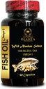 Wild Alaskan Salmon Oil - Omega 3 fettsyre kosttilskudd, støtte minne og fokus kosttilskudd - 1 flaske 60 Softgels