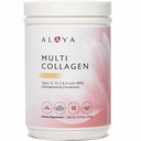 Alaya Multi Collagen pulver - Type I, II, III, V, X Hydrolysert Collagen Peptider Protein pulver Supplement med MSM + GC (Vanilla)