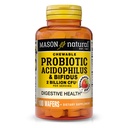 MASON NATURAL Probiotic Acidophilus med Bifidus, 50 dagers forsyning, støtter sunn normal digestion, Jordbærflavor, 100 Chewable Wafers