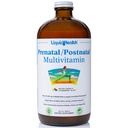 LIQUIDHEALTH Prenatal/Postatal Flere flytende kvinners multivitamin med ekte folat - Pre & postnatal vitaminer for før, under, etter graviditet - laget i USA, Vegan, sukkerfri, ikke-GMO (32 oz)