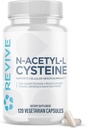 Revive MD NAC Supplement for menn og kvinner - N-Acetyl Cysteine støtter respirasjon, kariovaskulær og cellulær helse - Antioksidant og immunstøtte (120 kapsler, 60 serveringer)