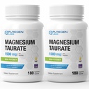 Puregen Labs Magnesium Taurate 1500 mg per servering [høy potens] Totalt 360 Veggie Caps, Chelated for superior Absorpsjon, ikke-GMO, NO Gluten og Dairy | laget i USA