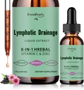 GREENPEOPLE Lymphatic Drainage Drops - 10-i-1 Lymphatic Cleans Supplement w/Echinacea, Cleavers & Burdock Root - Immunstøtte, Cleanse & Detox - Avansert absorpsjon, ikke-GMO (1 fl oz, 2 Pack)