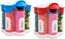 Ekstra stor pilleorganisator daglig, ukentlig, månedlig tilleggsflaske, søt Blossom Pill Dispenser med 7 XL-sammenlikninger (2 Pack Combo) (lysblå og rød)