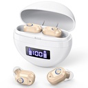 Oppladbare høreapparater For eldre støyavbestilling, digitale hørselsforsterkere for voksne, OTC usynlig i ørehørshjelpemidler, Hearing Loss Assistant Devices, LED Power Display Ladeskase