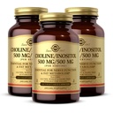 Solgar Choline/Inositol 500 mg/500 mg, 100 Grønnsaker Capsules - Energimetabolisme, Lever Helse, Essential for Hjerne & Nerve funksjon - Ikke-GMO, Vegan, Glutenfri, Dairy Free, Kosher - 50 Services