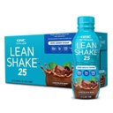 GNC Lean Shake 25 Proteinshake, klinisk bevist vektkontroll, måltidserstatning, 25g protein med null tilsatt sukker, klar til å drikke, sjokolade mynte, pakke med 12