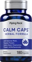 Piping Rock Calm Kapsler | 180 piller | Herbal Ekstrakt Blande | med kamille, Valerian, og Passion Blomster | Ikke-GMO, Glutenfri Supplement