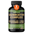 Gade ernæring organiske Quercetin med Bromelain vitamin C og sink immun støtte Supplement Quercetin 500 mg kapsler ® Bioflavonoider laget i USA tredjepart testet