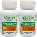 Brahmi Forte Kapsler 500 mg. 60 Veg. Kapsel | Brahmi (Bacopa Monnieri) ekstrakt Kapsler for menn og kvinner | Ayurvedic Herbal Supplement/Remedier | 10:1 Forte (2 flasker med 60 Kapsler)