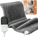 Elektrisk oppvarmingspade for periodkramper - 35"x20" XL store oppvarmede pader for rygg, hals, skulder og ben smerterelief, most varmealternativ, maskinvaskbare, 6 varmeinnstillinger, automatisk avstengning, Soft Velvet