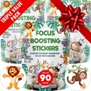 Focus Boosting klistremerker (90 Pack) - Sunn Brain Støtter for oppmerksomhet, Papir, Bubble Design, Drug Free, Klær, Unisex