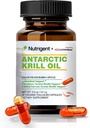 Antarktiskrillolje 350 mg, flytende fylte organiske kapsler, Omega-3 EPA, DHA, Astaxanthin og fosfolipider Supplement, støtte hjerte, hjerne og felles helse, ingen fiskelig ettersmak, 30 greve