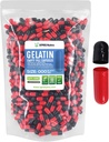 XPRS Nutra Størrelse 000 tomme kapsler - 1000 grev store tomme gelatinkapsler - piller for DIY Supplement Capsule Fylling - Fyllbare farge gele Caps piller for å gjøre-det-sjølv kosttilskudd (rød/svart)