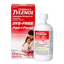 Barn Tylenol flytende smertelindring & feber medisin, oral suspensjon, Dye-fri, Acetaminophen, Ingen Aspirin, Ingen Ibuprofen, Ingen høy fraktose Corn Syrup; Cherry Flavor, 8 fl. oz; Pakke med 1