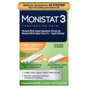 Monistat 3-dagers infeksjonsbehandling for kvinner, 3 Miconazole Vaginal Suppositories og ekstern kløe Relief Cream (9g Tube) Combo Pack