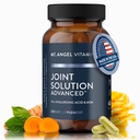 Mt. Angel vitaminer - Joint Solution Advanced, med Curcumin C3 Complex, Glukosamine, Hyaluronsyre, Bromelain, kollagen type 2 & MSM, forbedrer flytende og støtter felles komfort (60 kapsler)