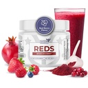 Røde - Super Røde pulver med 39 Superfoods, Antioksidant-Rich Røde pulver Superfood, Probiotika og Digestive Enzymer for energi, Metabolisme og Gut Helse - Rød Berry Flavor
