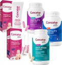 CONCEIVE PLUS Komplett fruktbarhet Bundle - prøver å konceive par Kit TTC Fertilitet Kosttilskudd og Sperm vennlige smøremidler