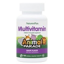 NaturesPlus Dyr Parade Barn Chewable Multivitamin - Grape Flavor - 180 Animal-Shaped Tabletter, Pakke med 2 - fremmer helse og velvære - Vegetarisk, Glutenfri - 180 Total Services