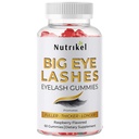 Big Eye Lashes Hårvekst - Øyevipper vekst Gummies for Fullere, Tykkere, Longer Lashes