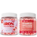 Vegan jern gummier+Vitamin B1 gummier