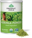 ORGANIC INDIA Moringa pulver - Moringa Oleifera Leaf Herbal Supplement, Grønn Superfood, Nærende Dense, Ren planteprotein, vitamin A, E, K, jern, kalsium, Fiber, Vegan, USDA-sertifisert organisk - 8 oz