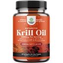 Antarctic Krill Oil 2000mg Softgels Per Serving - Omega 3 Krill Olje Supplement med EPA DHA & Astaxanthin (60 greve (pakke med 1)