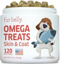 Laksolje for hunder - Wild Alaskan Fish Oil for hunder - Omega 3 for hunder - kløe Relief for hund - Hunde Felles Helse - Hundeallergi Relief- Dog Krok Relief - 120 Hunde Fish Oil Soft Chews