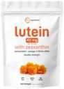 Mikroingredienser Lutein & Zeaxanthin 40mg Softgels, 240mg, med Astaxanthin, Omega-3s, & Fosfolipider | Øye + Visjon Helse Vitaminer | tredjepart testet, ikke-GMO, Glutenfri