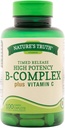 Naturens sannhet B-Complex Plus vitamin C-tid frigitt, 100 greve (pakke med 3)