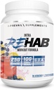 Rehab høy ytelse Intraworkout Formula 10g BCAA & EAA - Carb10 | Forbedre utvinning og hydrasjon | Keto vennlige | 25 serveringer (blåbær lemonade, 25 Servering)