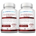 Godkjent vitenskap Anemiaprin - Absorberbar jern, vitamin C - Gentle på magen - 120 kapsler - 2 måneders forsyning - Ikke-GMO, Vegan