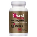 Qunol Plus Ubiquinol Coq10 200mg med Omega 3 250mg ekstra styrke antioksidant (bovin versjon), 90 greve