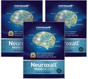 NANOWELL Neuroxall Brain Helse Supplement for forbedret kognitiv funksjon og mental klarhet, Astaxanthin, Ginkgo Biloba Extract, Antioksidant - 60 Softgels X 3 bokser i 3 måneder (180 greve)