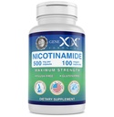 Genex Formler - Nikotinamid 500 mg vitamin B3 Flush gratis niacin kapsler for sunn hud - Niacinamid Supplement piller bidra til å produsere keratin & støtte hudcelle helse og energi - (100 kapsler)